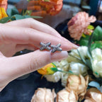 [LUXE JEWELRY]JEUX DE SILVER DIAMOND EARRINGS