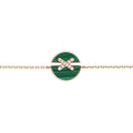[LUXE JEWELRY]JEUX DE BRACELET MALACHITE PINK GOLD DIAMONDS