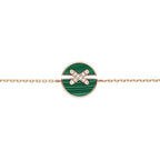 [LUXE JEWELRY]JEUX DE BRACELET MALACHITE PINK GOLD DIAMONDS