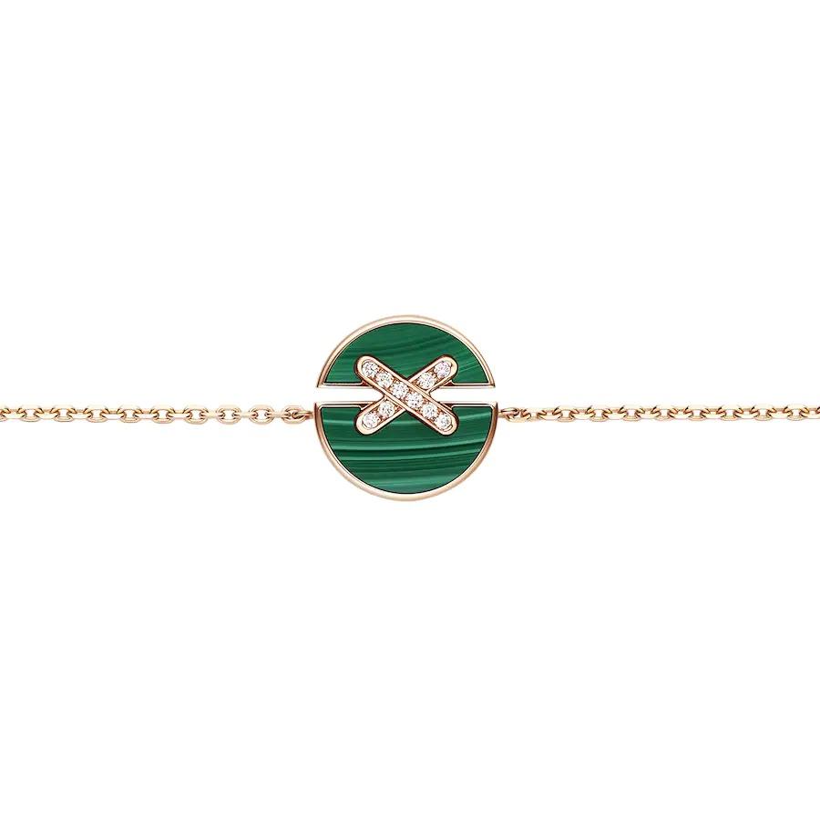 [LUXE JEWELRY]JEUX DE BRACELET MALACHITE PINK GOLD DIAMONDS