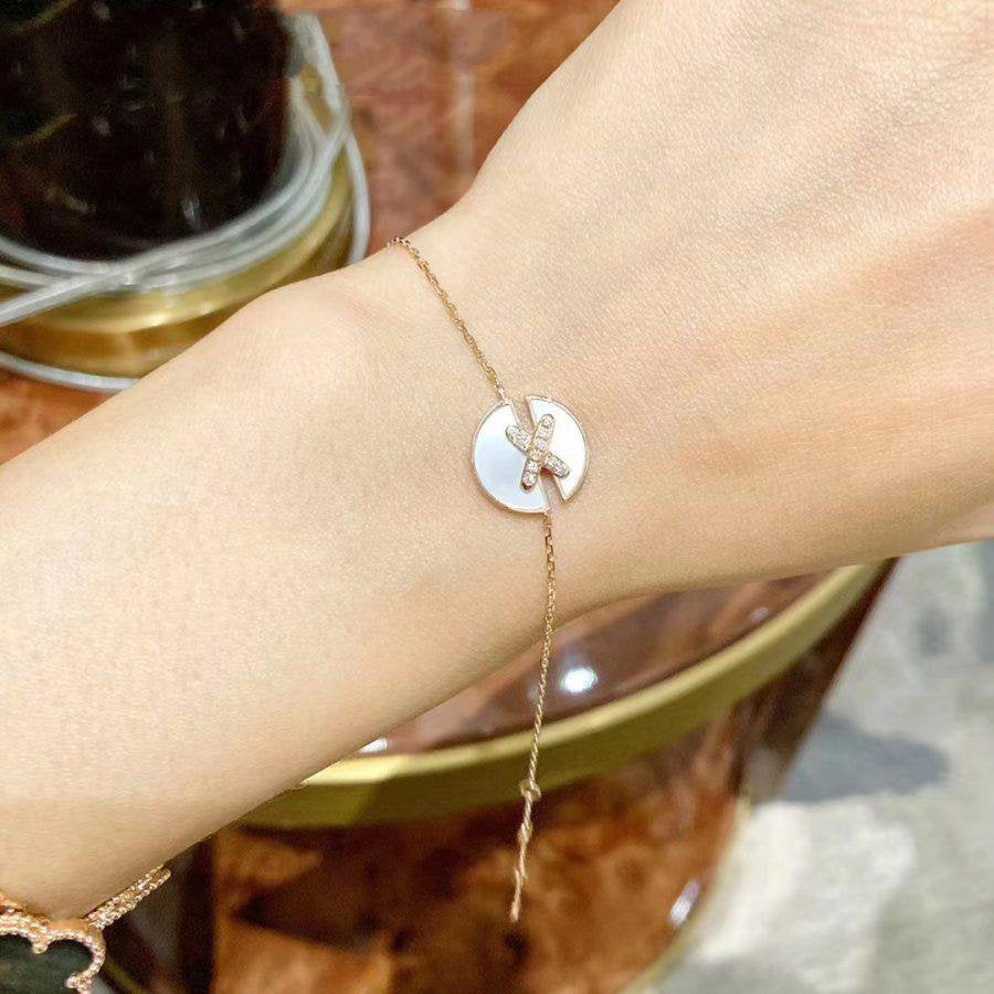 [LUXE JEWELRY]JEUX DE BRACELET MOP PINK GOLD DIAMONDS