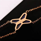 [LUXE JEWELRY]Hollow Design Four-Leaf Clover Flower Shape Ring