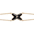 [LUXE JEWELRY]JEUX BRACELET ONYX PINK GOLD 1 DIAMOND