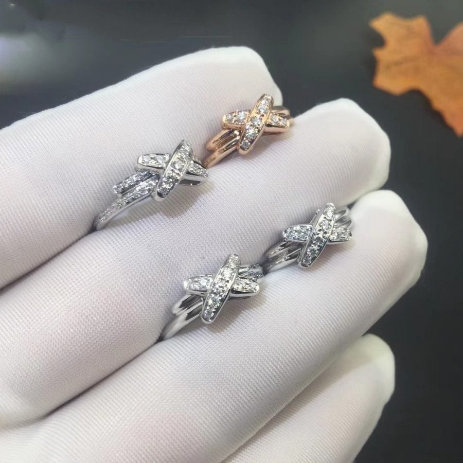 [LUXE JEWELRY]JEUX DE SILVER DIAMOND RING