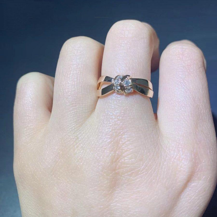 [LUXE JEWELRY]LIENS RING PINK GOLD DIAMOND