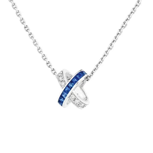[LUXE JEWELRY]LIENS DIAMOND SILVER NECKLACE