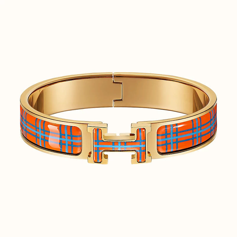 [LUXE JEWELRY]H TARTAN BRACELET 12MM