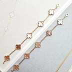 [LUXE JEWELRY] CLOVER 5 MOTIFS  PINK MOP BRACELET COLLECTION