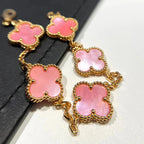 [LUXE JEWELRY] CLOVER 5 MOTIFS  PINK MOP BRACELET COLLECTION
