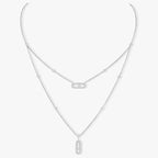 [Luxe Jewellery] MOVE 2 ROW DIAMOND NECKLACE