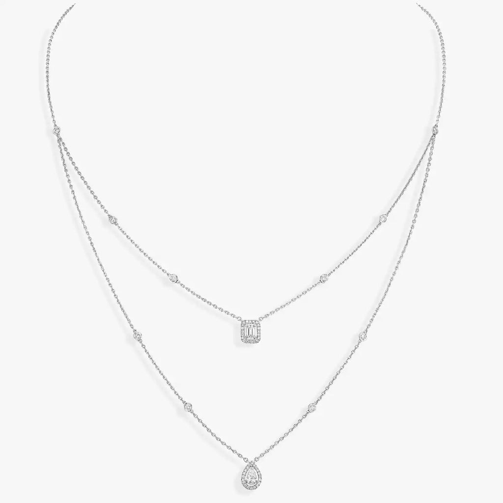 [LUXE JEWELRY]Diamond Necklace My Twin 2 Rows