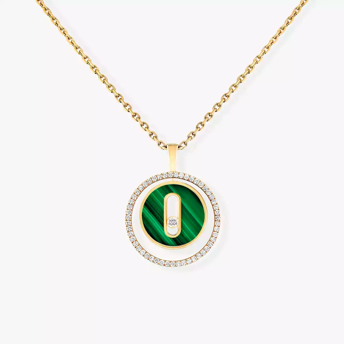 [Luxe Jewellery] Lucky Move Diamond Necklace in Rose Gold and White Mother-of-Pearl