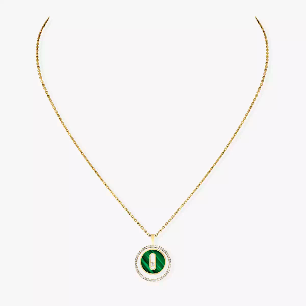[Luxe Jewellery] Lucky Move Diamond Necklace in Rose Gold and White Mother-of-Pearl