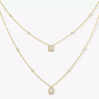 [LUXE JEWELRY]Diamond Necklace My Twin 2 Rows
