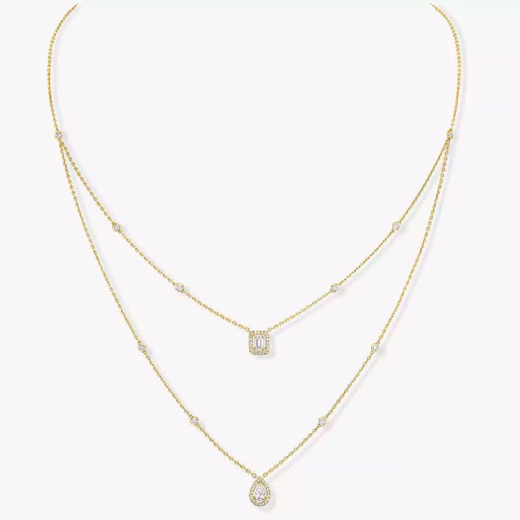 [LUXE JEWELRY]Diamond Necklace My Twin 2 Rows