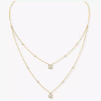 [LUXE JEWELRY]Diamond Necklace My Twin 2 Rows