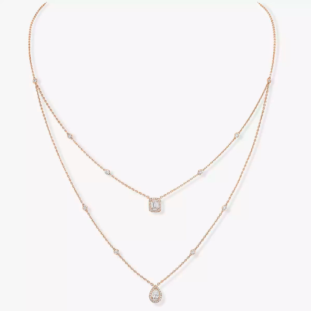 [LUXE JEWELRY]Diamond Necklace My Twin 2 Rows