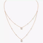 [LUXE JEWELRY]Diamond Necklace My Twin 2 Rows