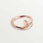 [LUXE JEWELRY] JUSTE RING 2.6MM HALF DIAMOND