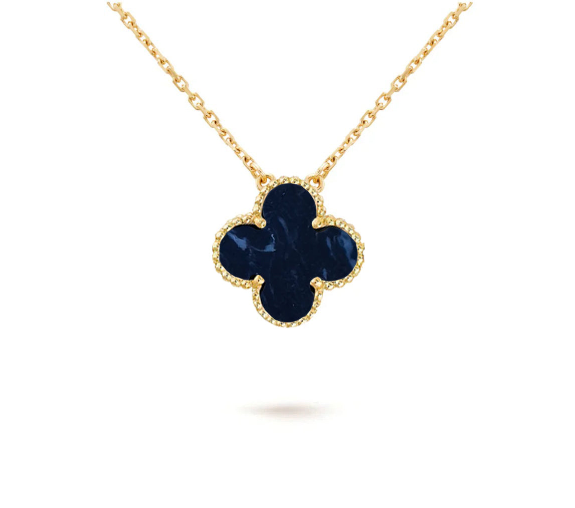 [LUXE JEWELRY]CLOVER 15MM SINGLE FLOWER NECKLACE COLLECTION