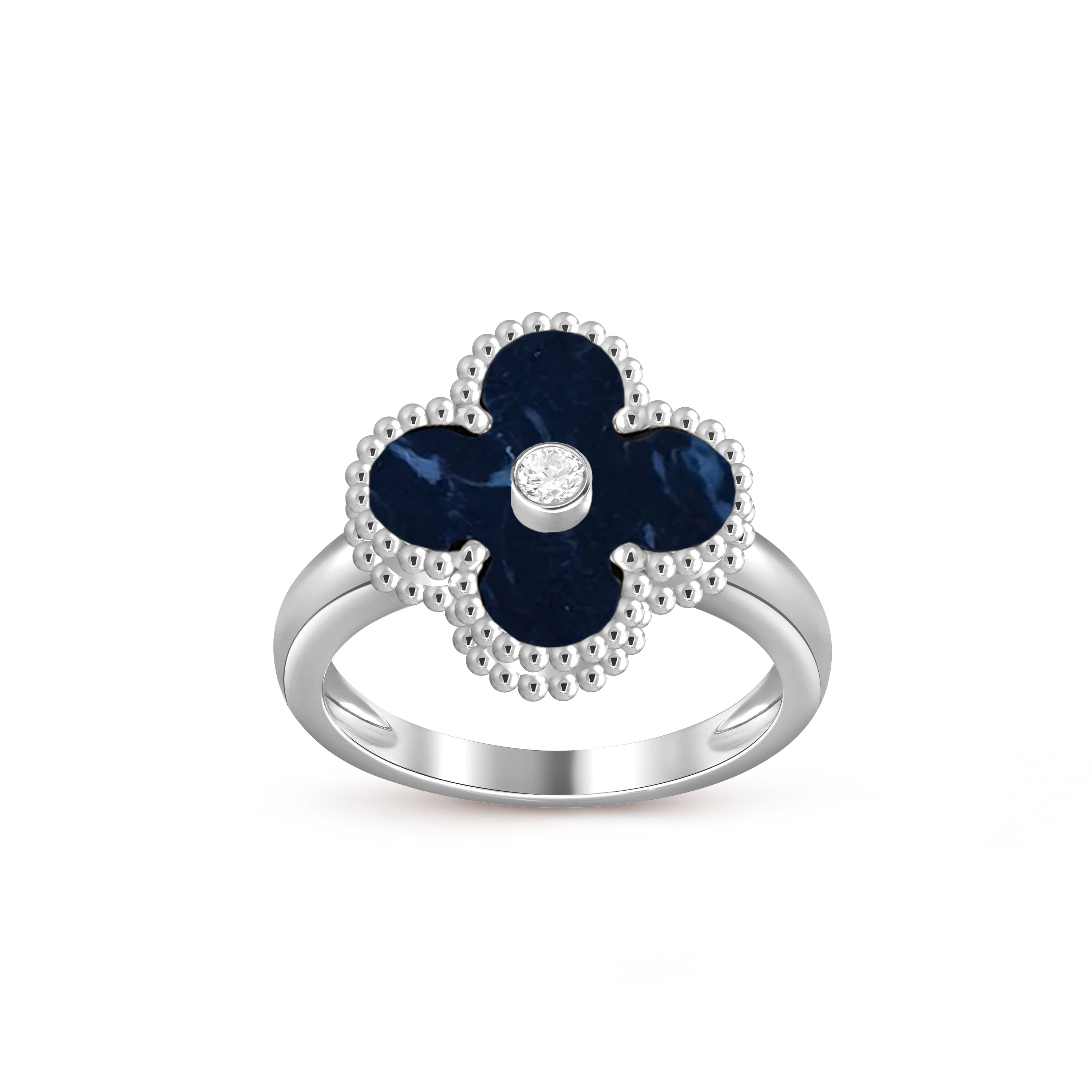 [LUXE JEWELRY]CLOVER SILVER DIOMND RING COLLECTION