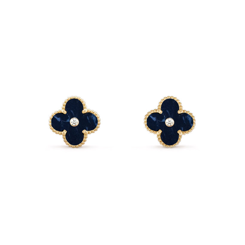 [LUXE JEWELRY]CLOVER  15MM DIAMOND EARRINGS COLLECTION