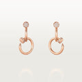 [LUXE JEWELRY] JUSTE HALF DIAMOND DOUBLE EARRINGS