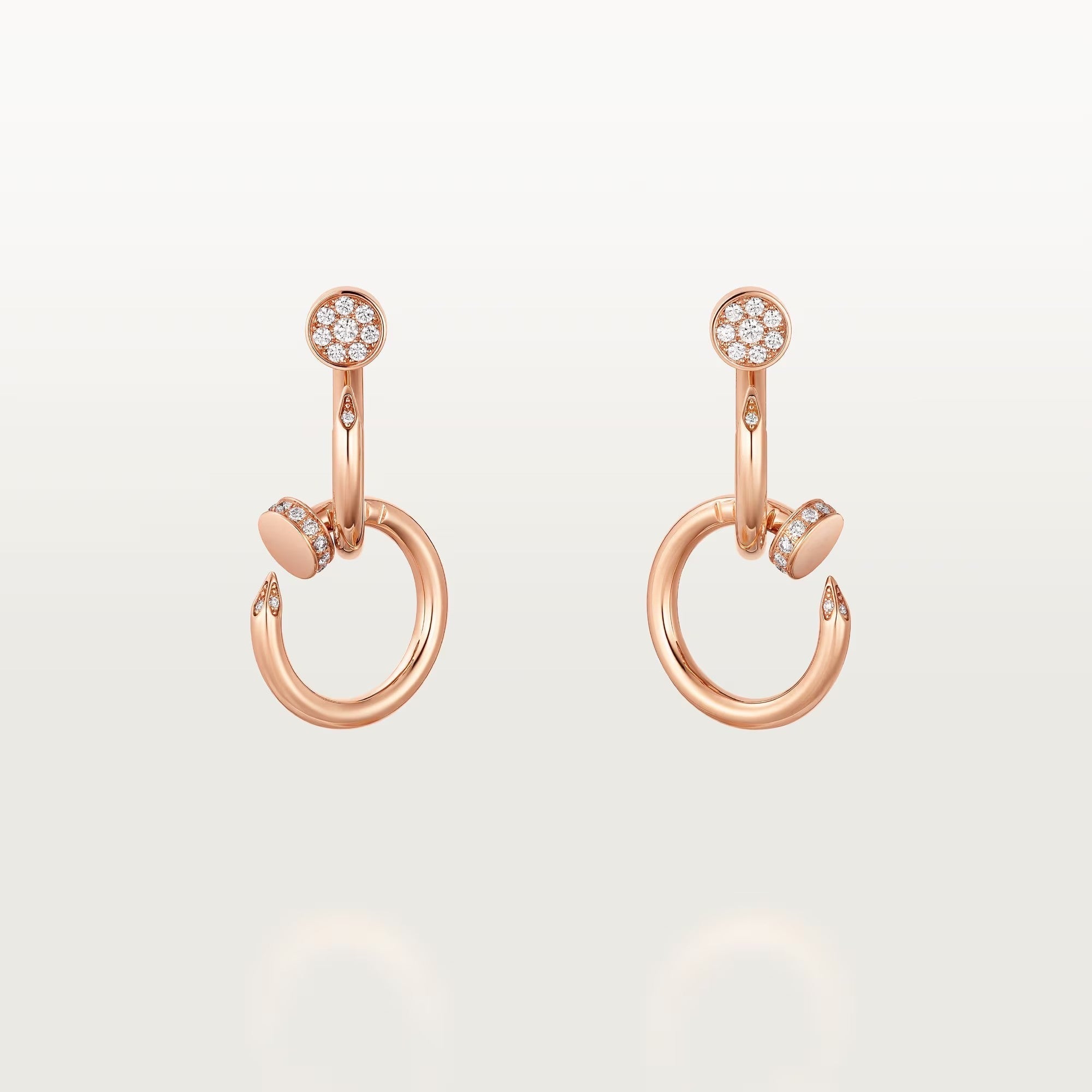 [LUXE JEWELRY] JUSTE HALF DIAMOND DOUBLE EARRINGS