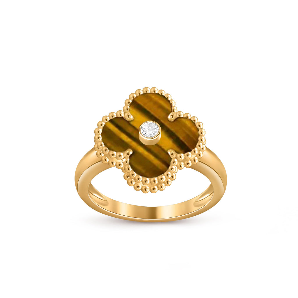 [LUXE JEWELRY]CLOVER DIAMOND RING GOLD COLLECTION