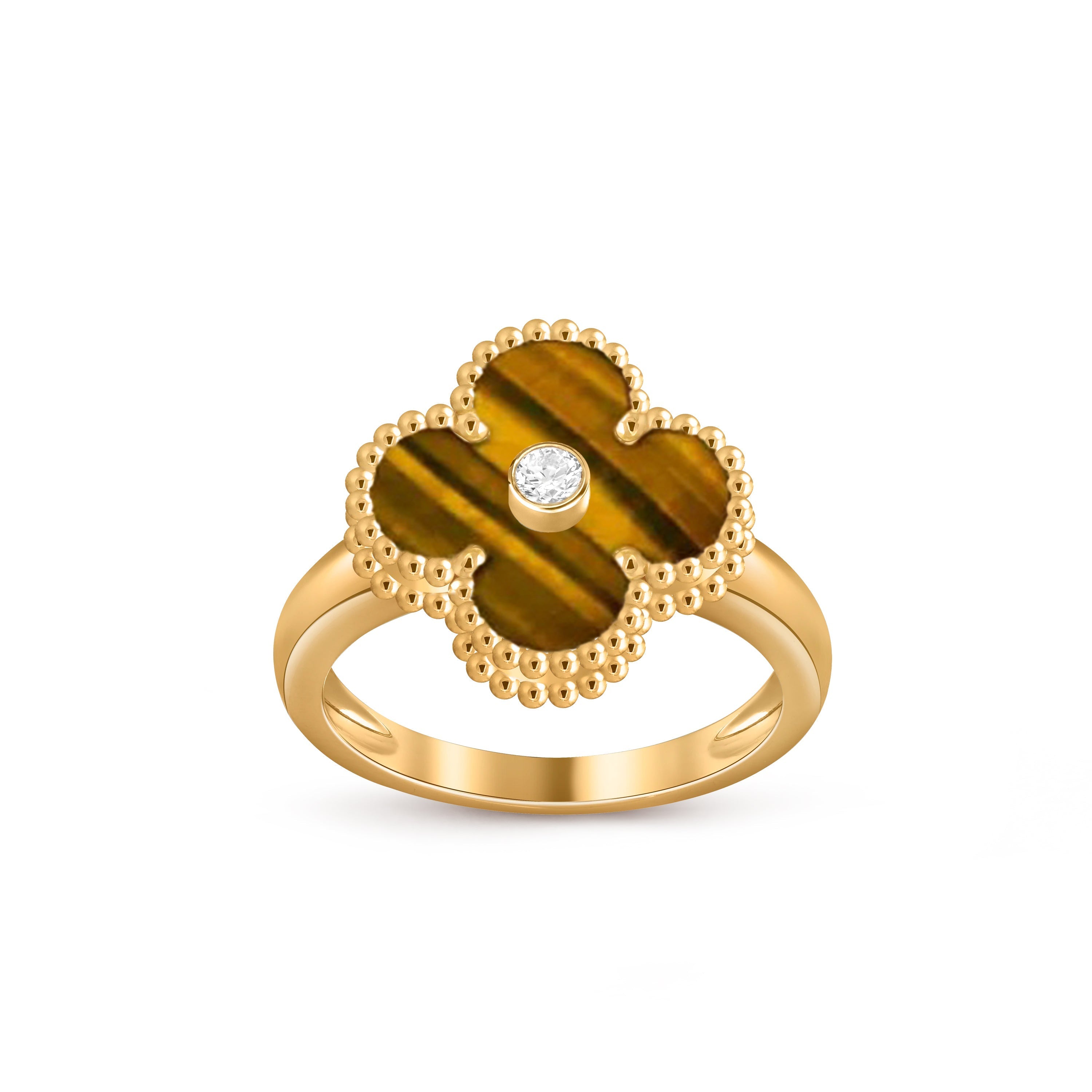 [LUXE JEWELRY]CLOVER DIAMOND RING GOLD COLLECTION