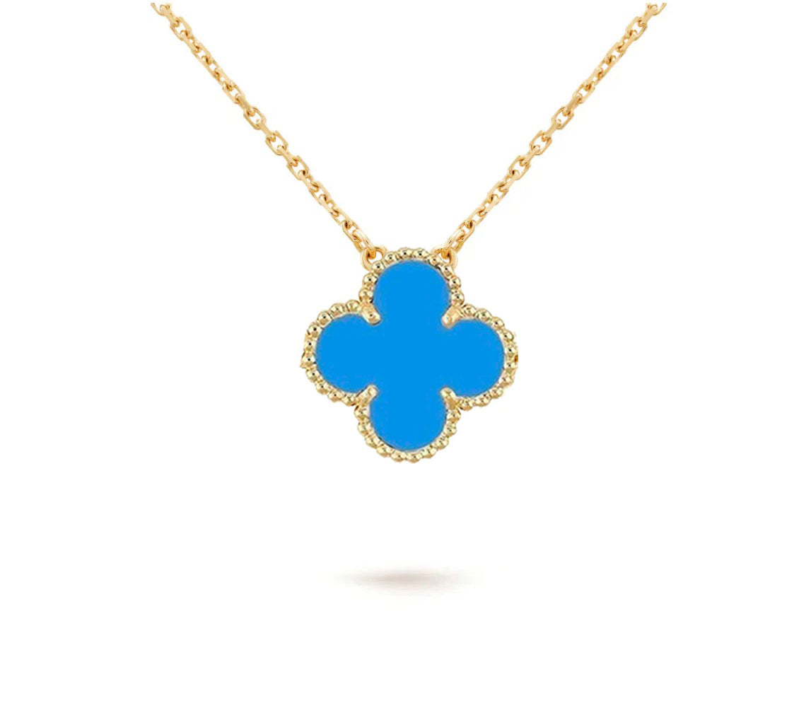 [LUXE JEWELRY]CLOVER 15MM SINGLE FLOWER NECKLACE COLLECTION