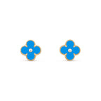 [LUXE JEWELRY]CLOVER  15MM DIAMOND EARRINGS COLLECTION