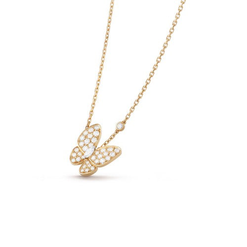 [LUXE JEWELRY]BUTTERFLY DIAMOND NECKLACE