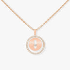 [LUXE JEWELRY]LUCKY MOVE PM NECKLACE PINK GOLD DIAMOND