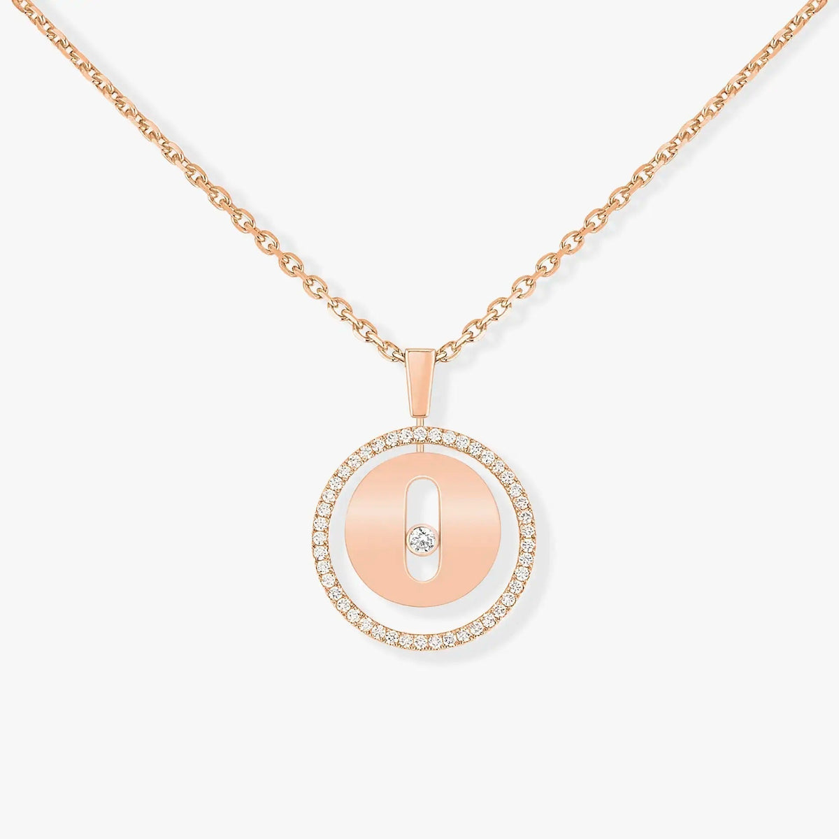 [LUXE JEWELRY]LUCKY MOVE PM NECKLACE PINK GOLD DIAMOND