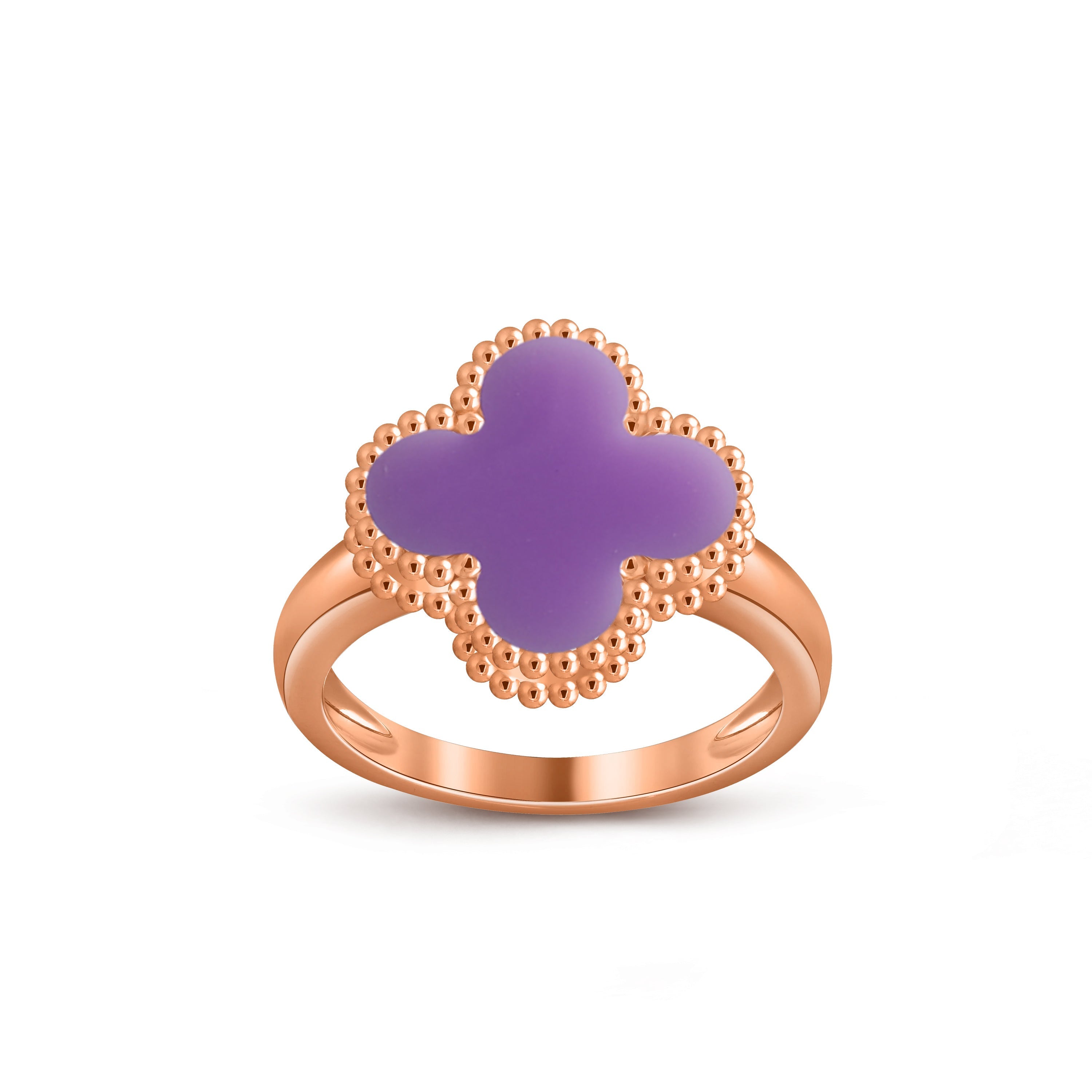 [LUXE JEWELRY]CLOVER RING ROSE GOLD COLLECTION