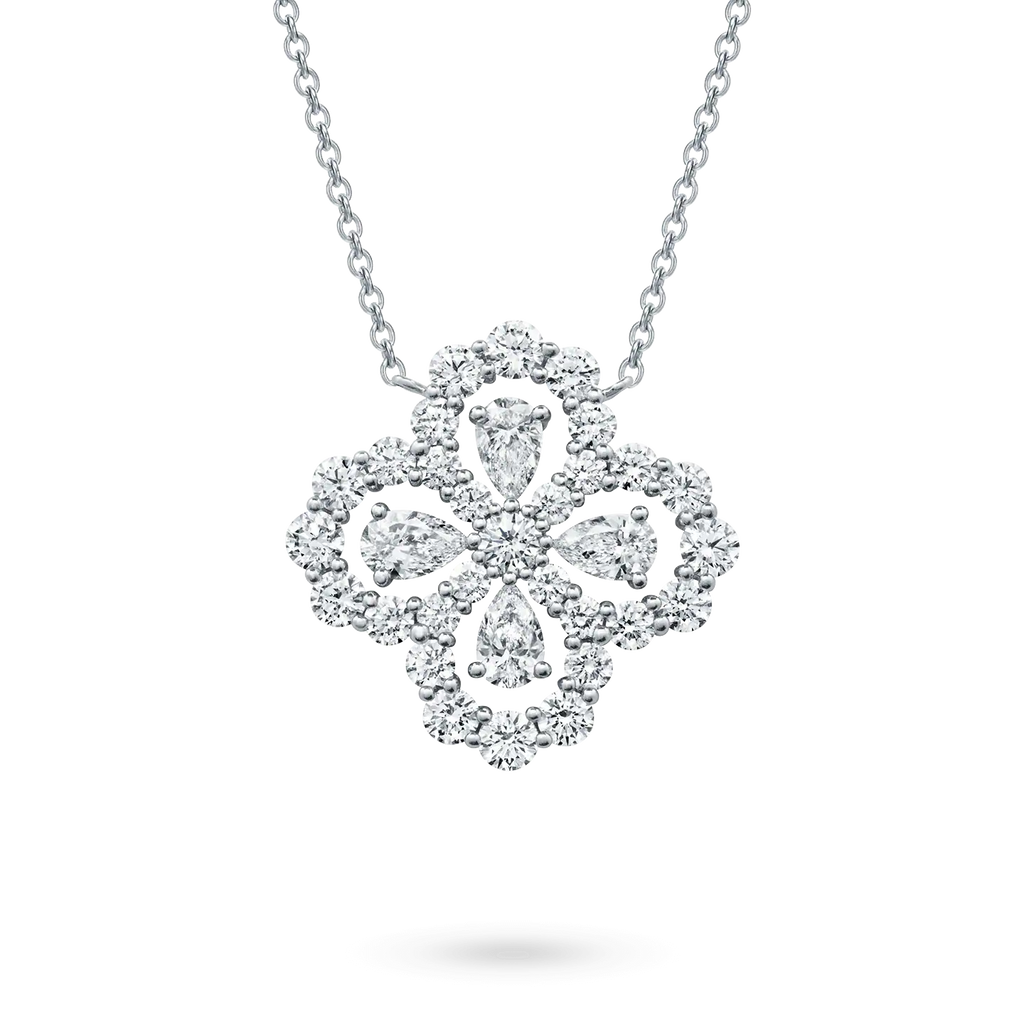 [LUXE JEWELRY]LOOP NECKLACE FULL MOTIF DIAMOND 16MM MULTIPLE COLORS