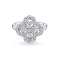 [LUXE JEWELRY]LOOP RING FULL MOTIF DIAMOND 16MM SILVE
