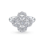 [LUXE JEWELRY]LOOP RING FULL MOTIF DIAMOND 16MM SILVE