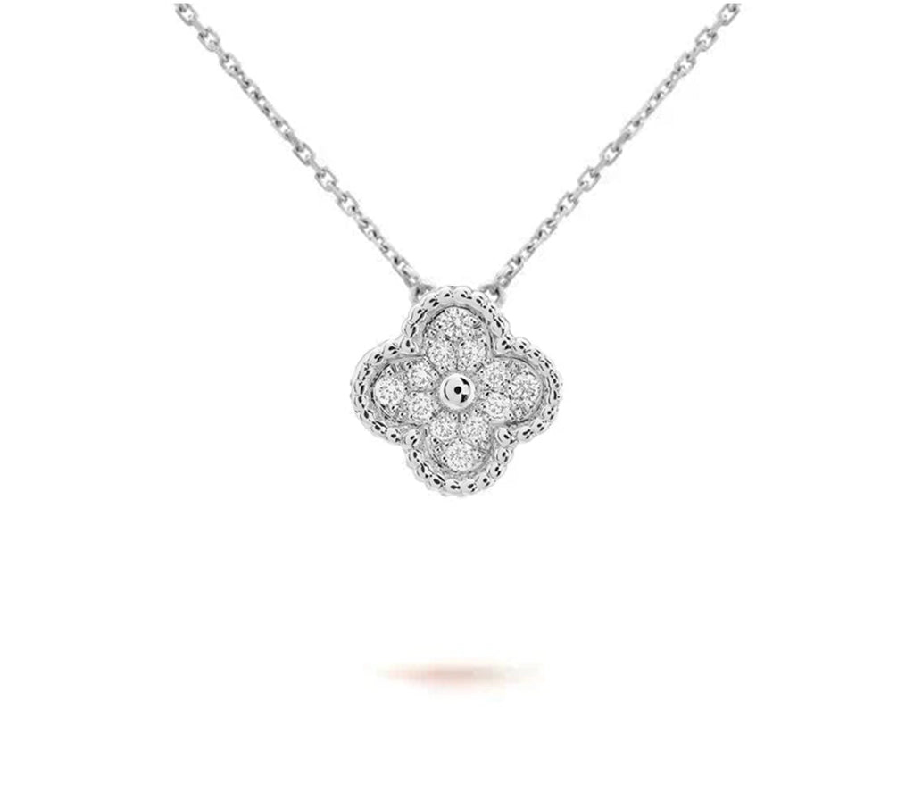 [LUXE JEWELRY]CLOVER 15MM NECKLACE SILVER COLLECTION