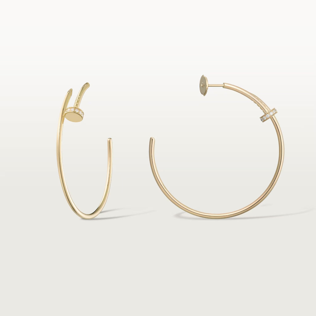[LUXE JEWELRY] JUSTE HALF DIAMOND LARGE EARRINGS