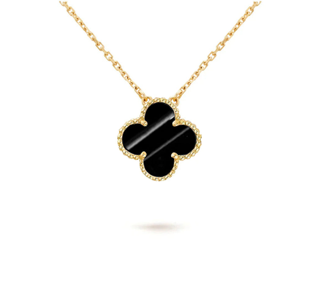 [LUXE JEWELRY]CLOVER 15MM SINGLE FLOWER NECKLACE COLLECTION