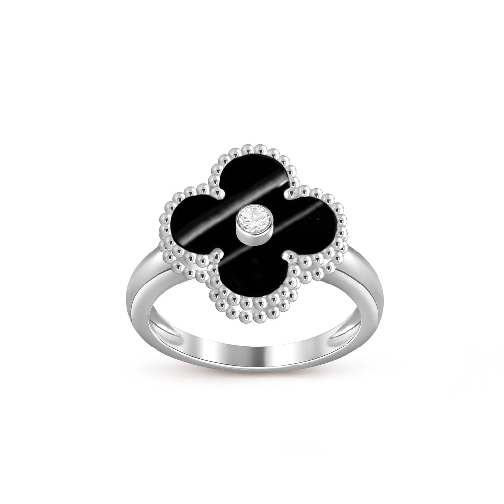 [LUXE JEWELRY]CLOVER SILVER DIOMND RING COLLECTION