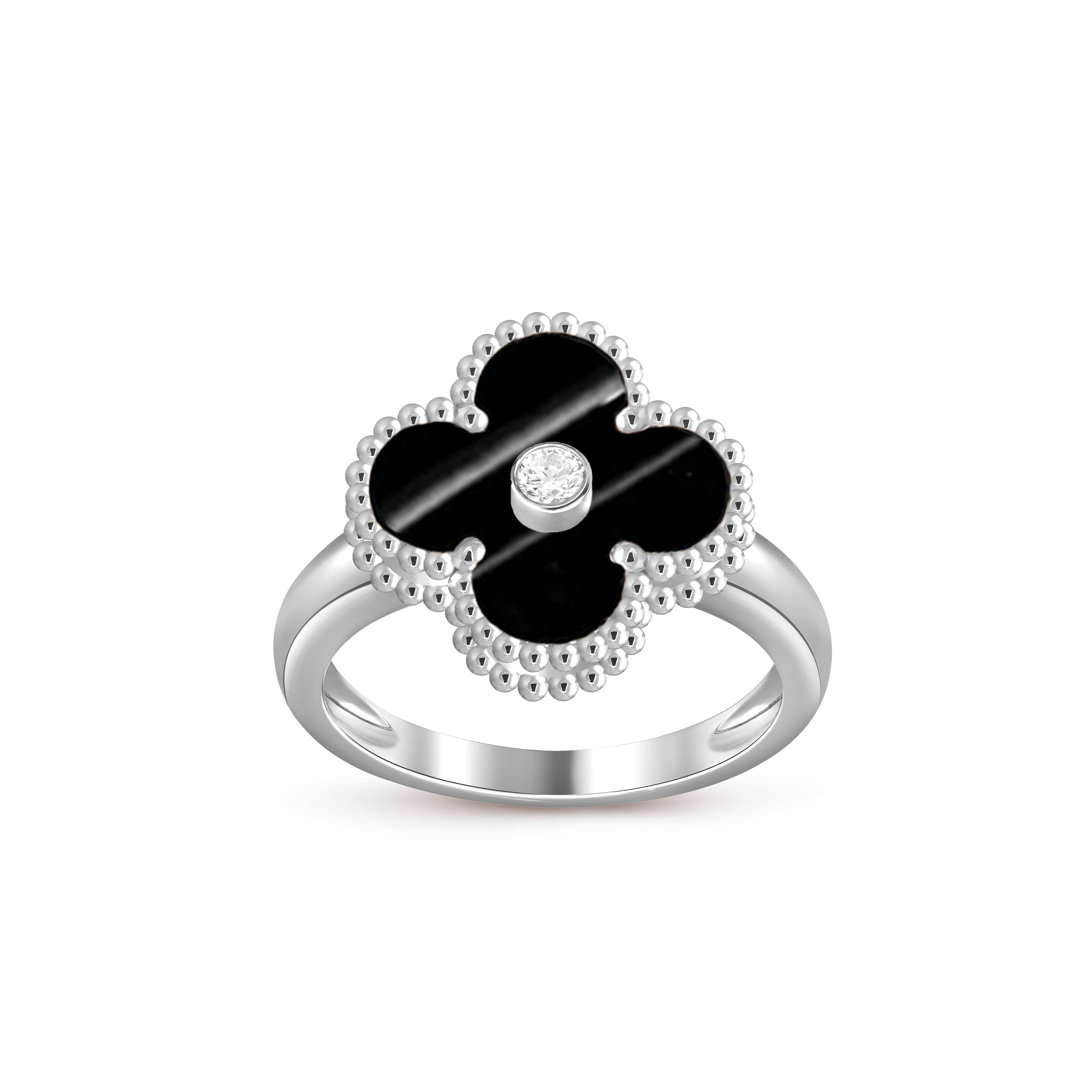 [LUXE JEWELRY]CLOVER SILVER DIOMND RING COLLECTION