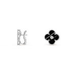 [LUXE JEWELRY]CLOVER SILVER 15MM MOP DIAMOND EARRINGS COLLECTION
