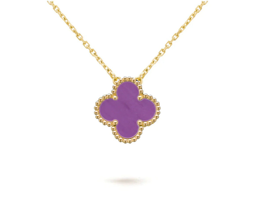 [LUXE JEWELRY]CLOVER 15MM SINGLE FLOWER NECKLACE COLLECTION