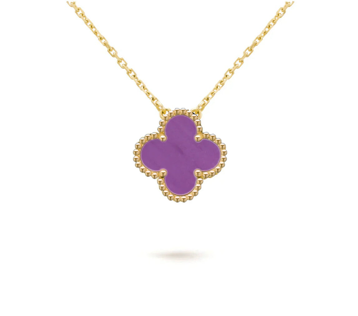 [LUXE JEWELRY]CLOVER 15MM SINGLE FLOWER NECKLACE COLLECTION