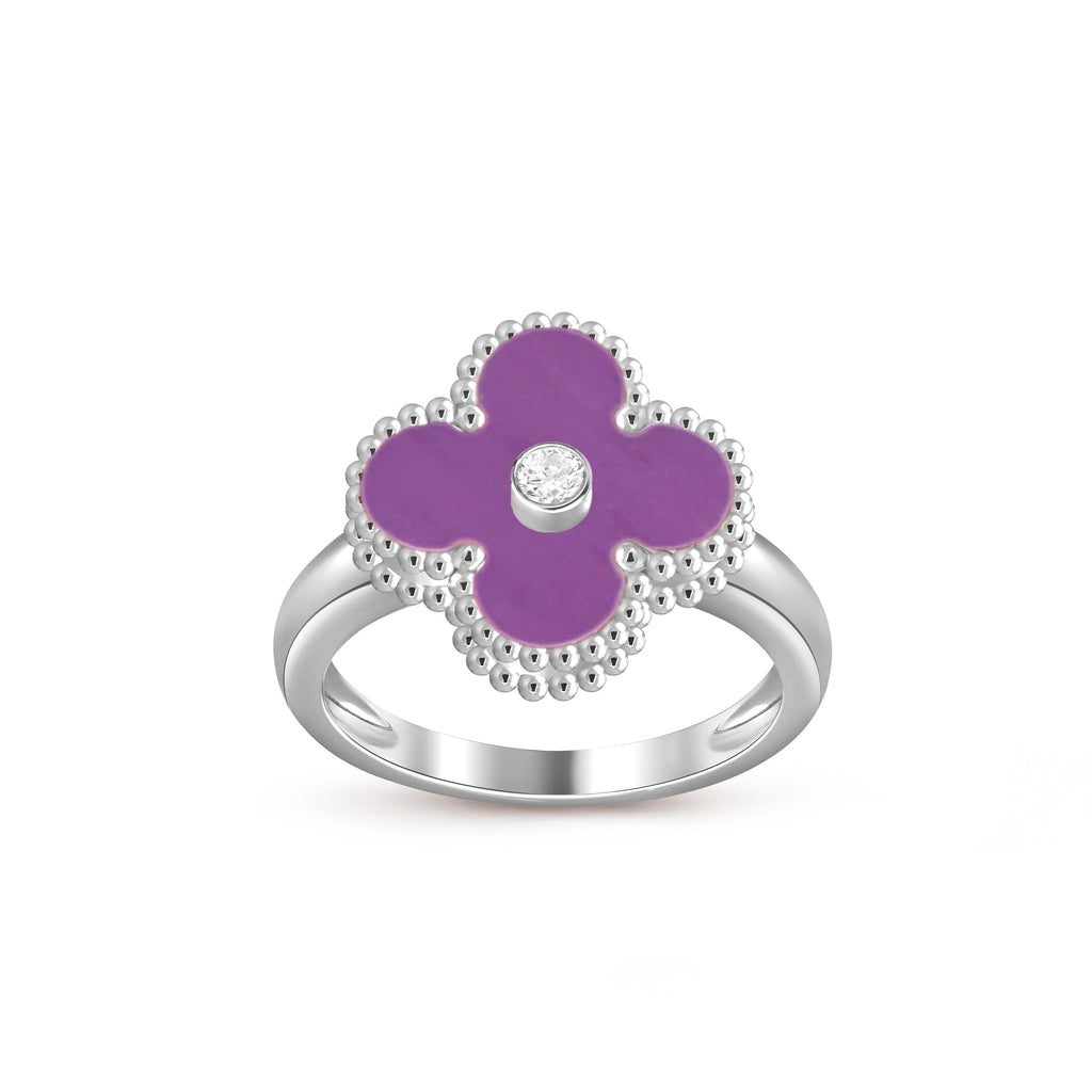 [LUXE JEWELRY]CLOVER SILVER DIOMND RING COLLECTION