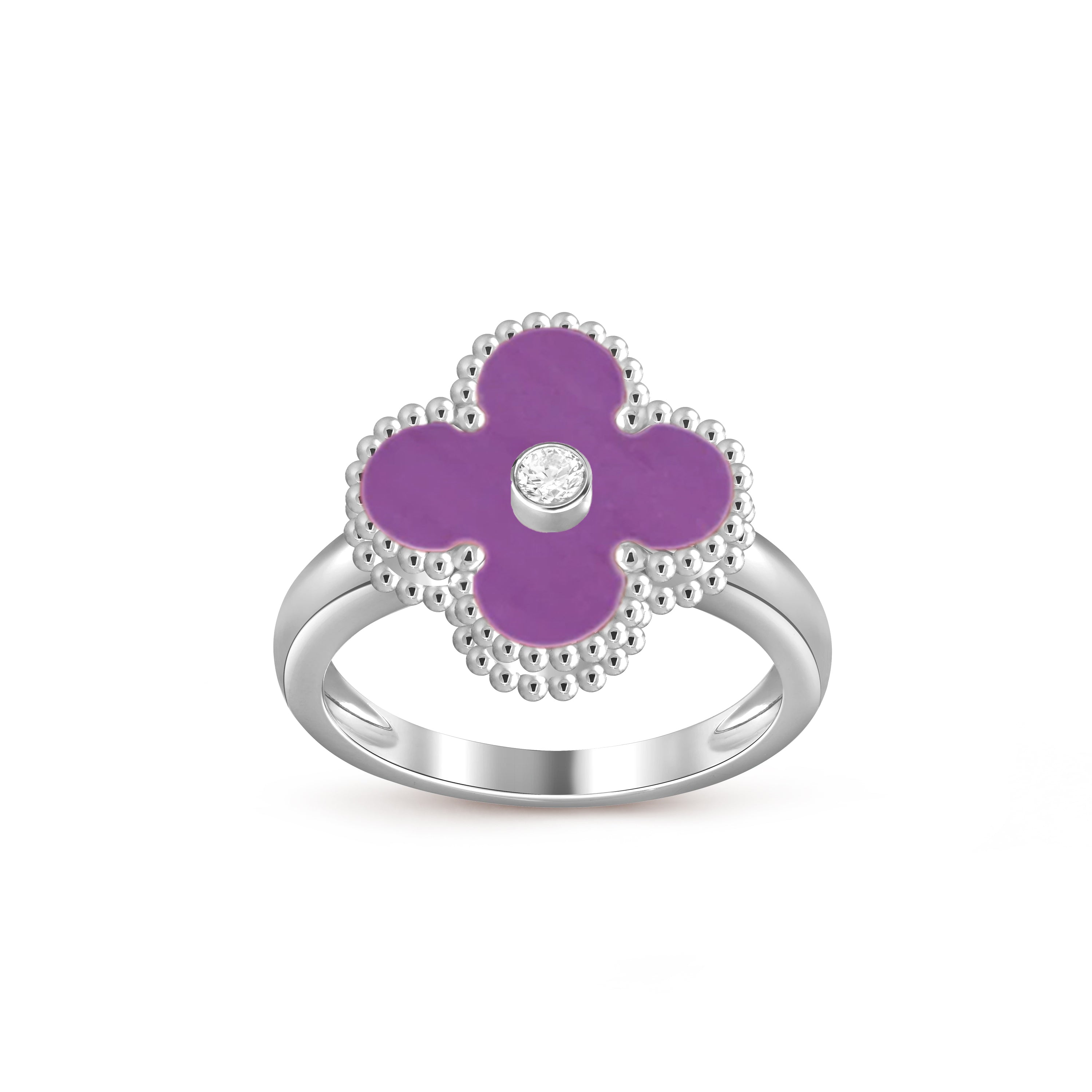 [LUXE JEWELRY]CLOVER SILVER DIOMND RING COLLECTION