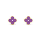 [LUXE JEWELRY]CLOVER  15MM DIAMOND EARRINGS COLLECTION
